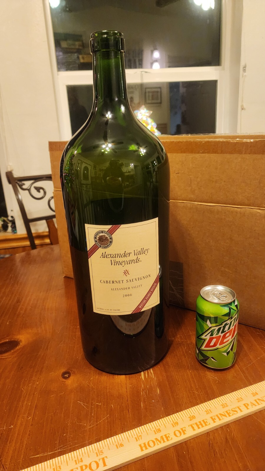 Giant Wine Bottle Display Empty 19.5″ Alexander Valley Vineyards Cabernet 2006