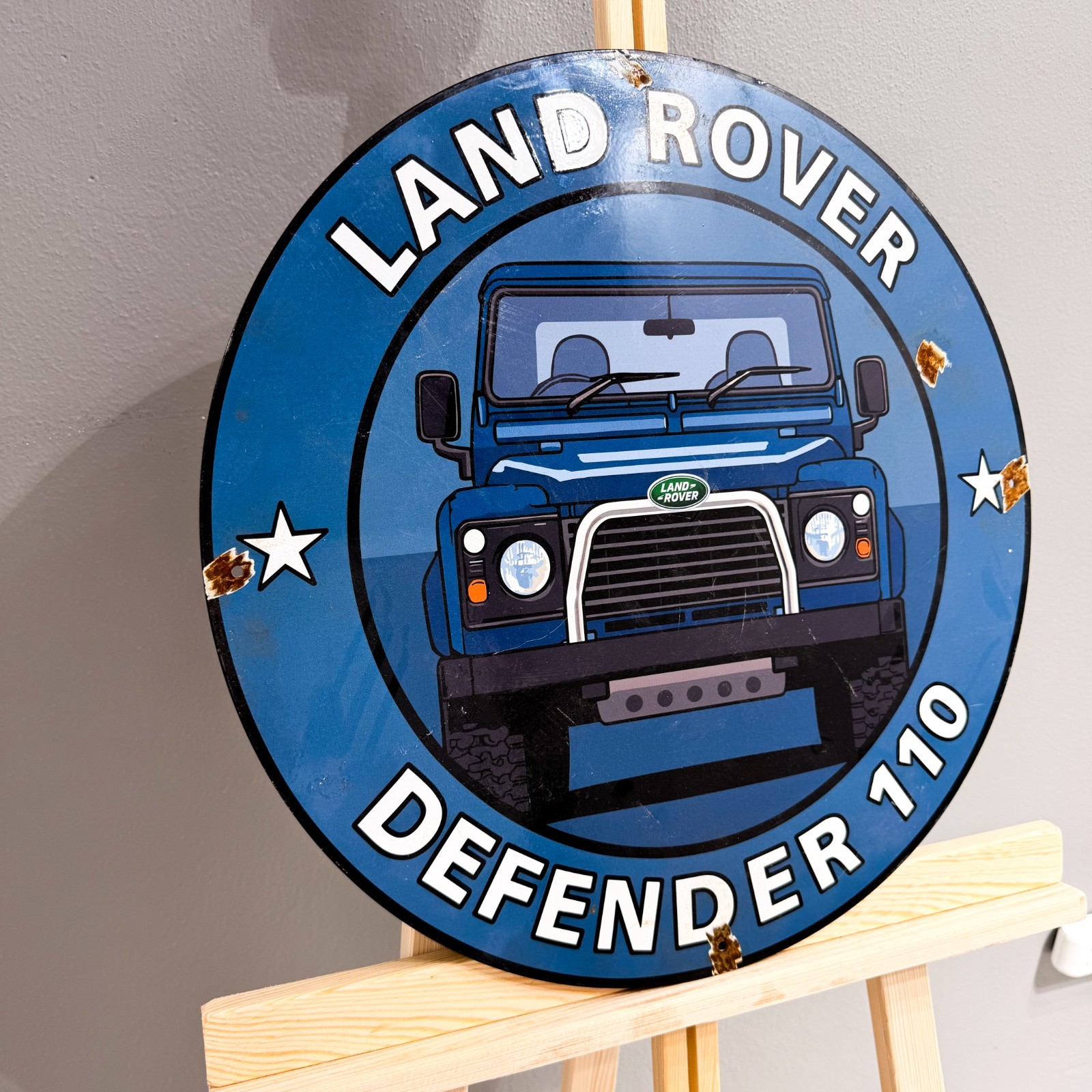 Land Rover Defender 110 Rusty Metal Sign – Garage Decor – 50 cm (19.7”)