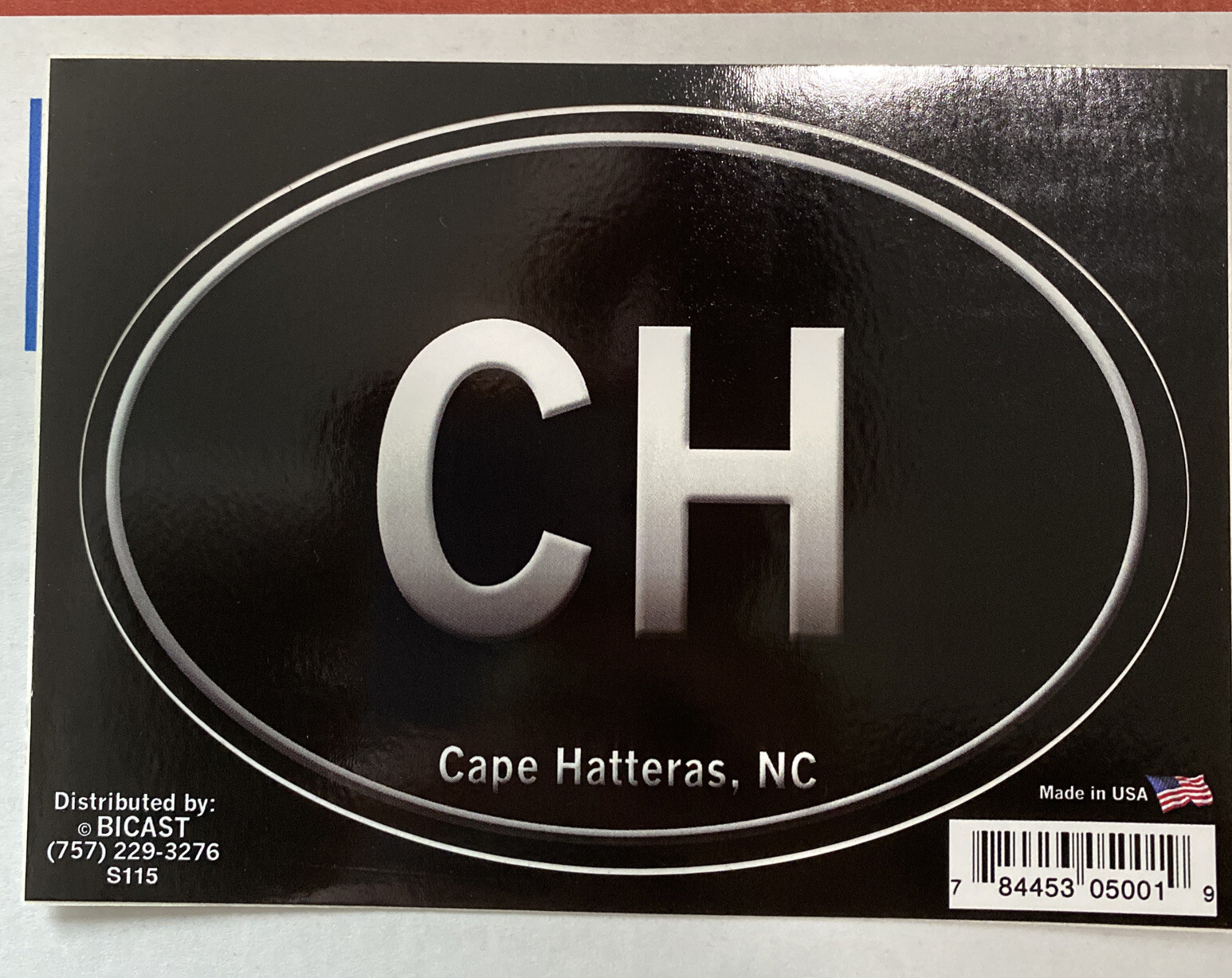Cape Hatteras Sticker Cape CH NC North Carolina OBX Outer Banks 5 1/4” X 3 1/2”
