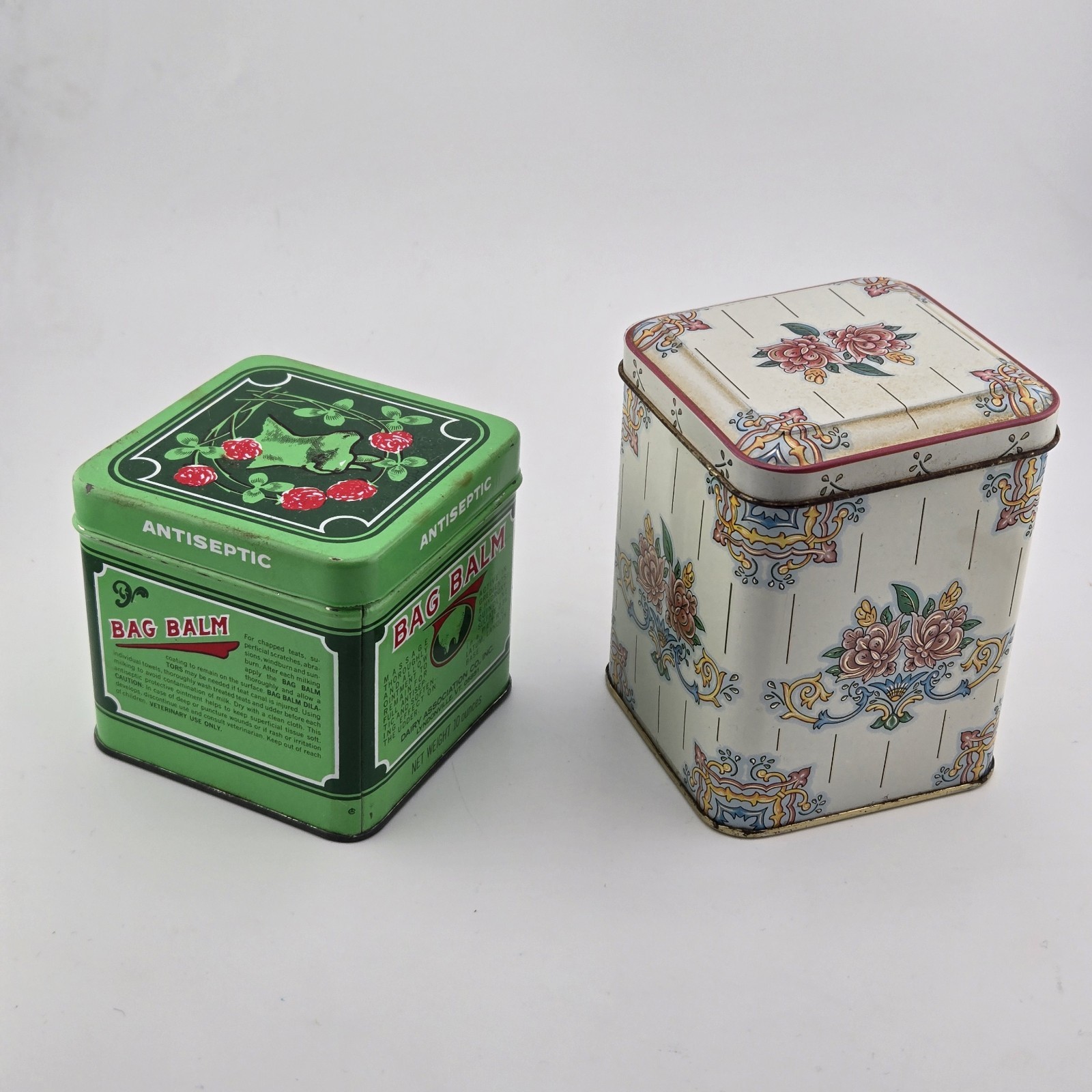 ​Lot of 6 Vintage Metal Tins 80s 90s M&M Hershey’s Bag Balm Altoids Disney Dahme