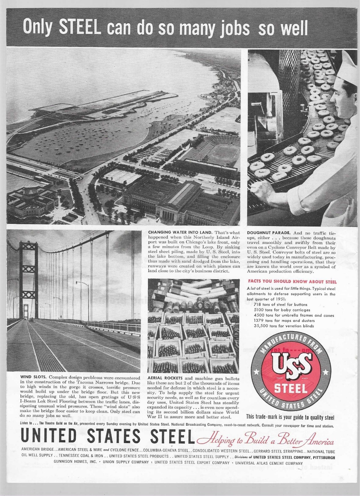USS United States Steel & Moore Business Forms 1951 Vintage Print Ads