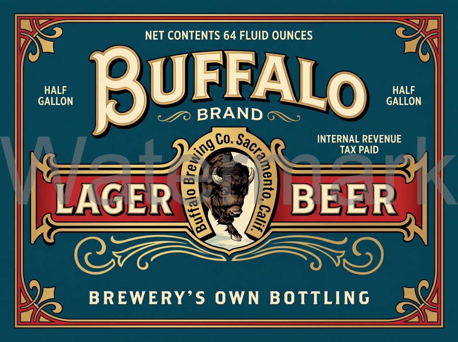 Buffalo Brand Lager Beer z56 Metal Sign 3 Sizes to Choose From