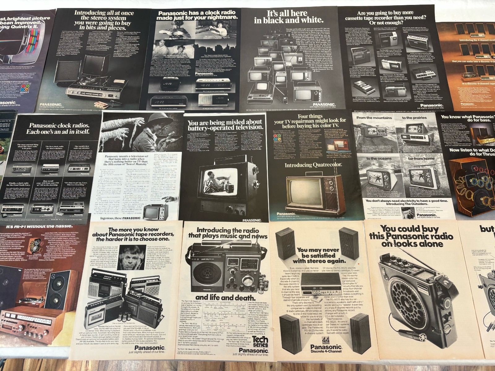 Panasonic Electronics 27 Magazine Print Ads 1970 – 1989 Collection #3