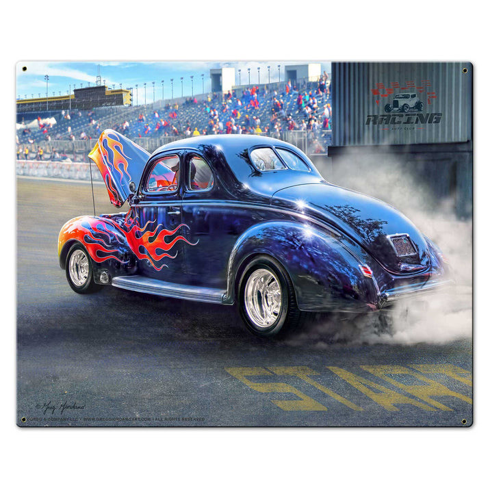 Burn Out Metal Sign 30in X24in
