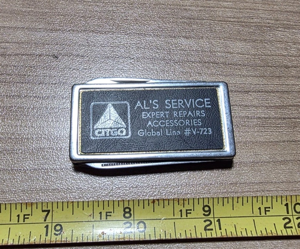 Vintage Al’s Service Citgo Advertising Money Clip