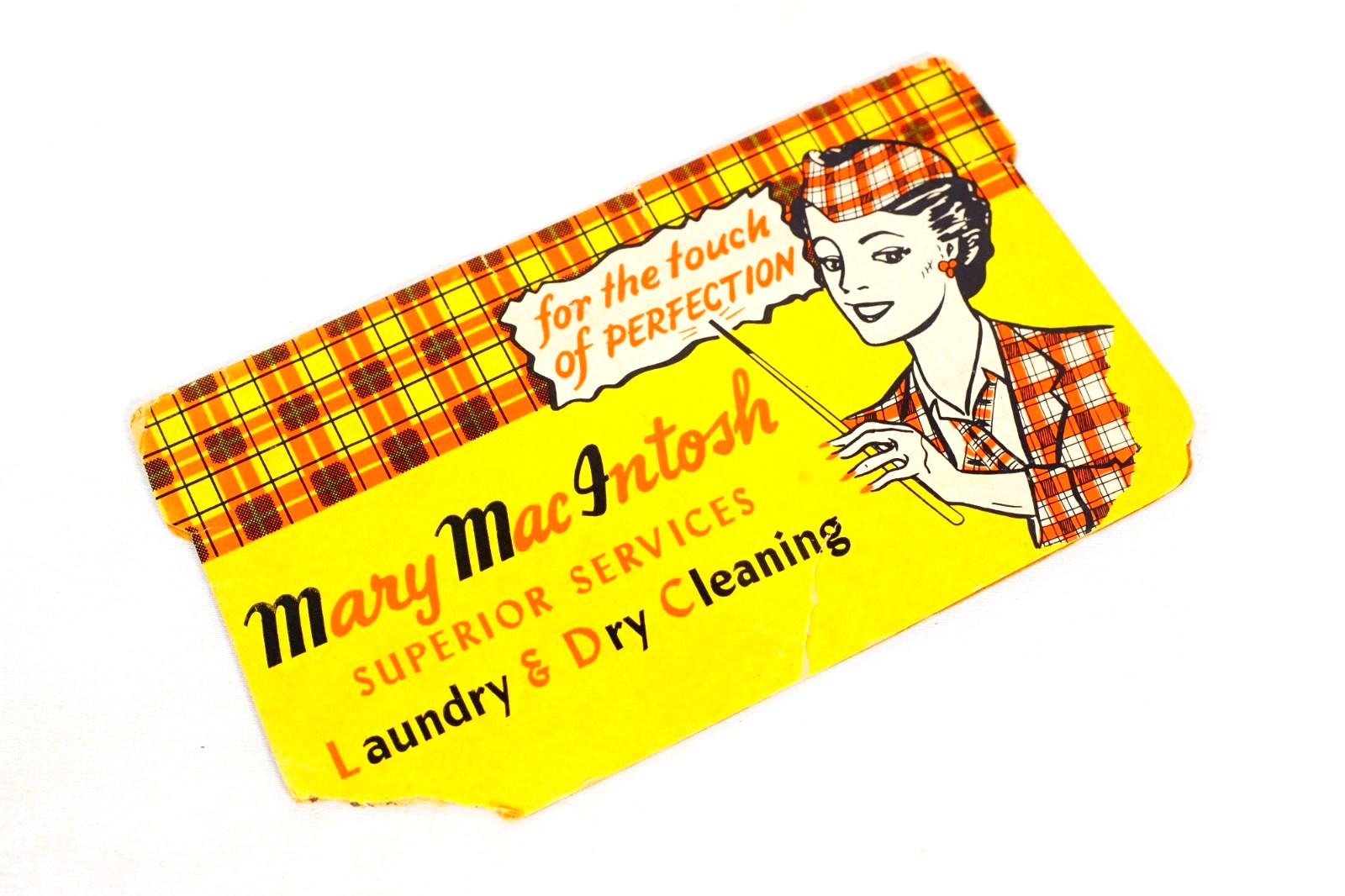Mary Macintosh Hessler Laundry Dry Cleaning Services Advertising Gold Eye Needle