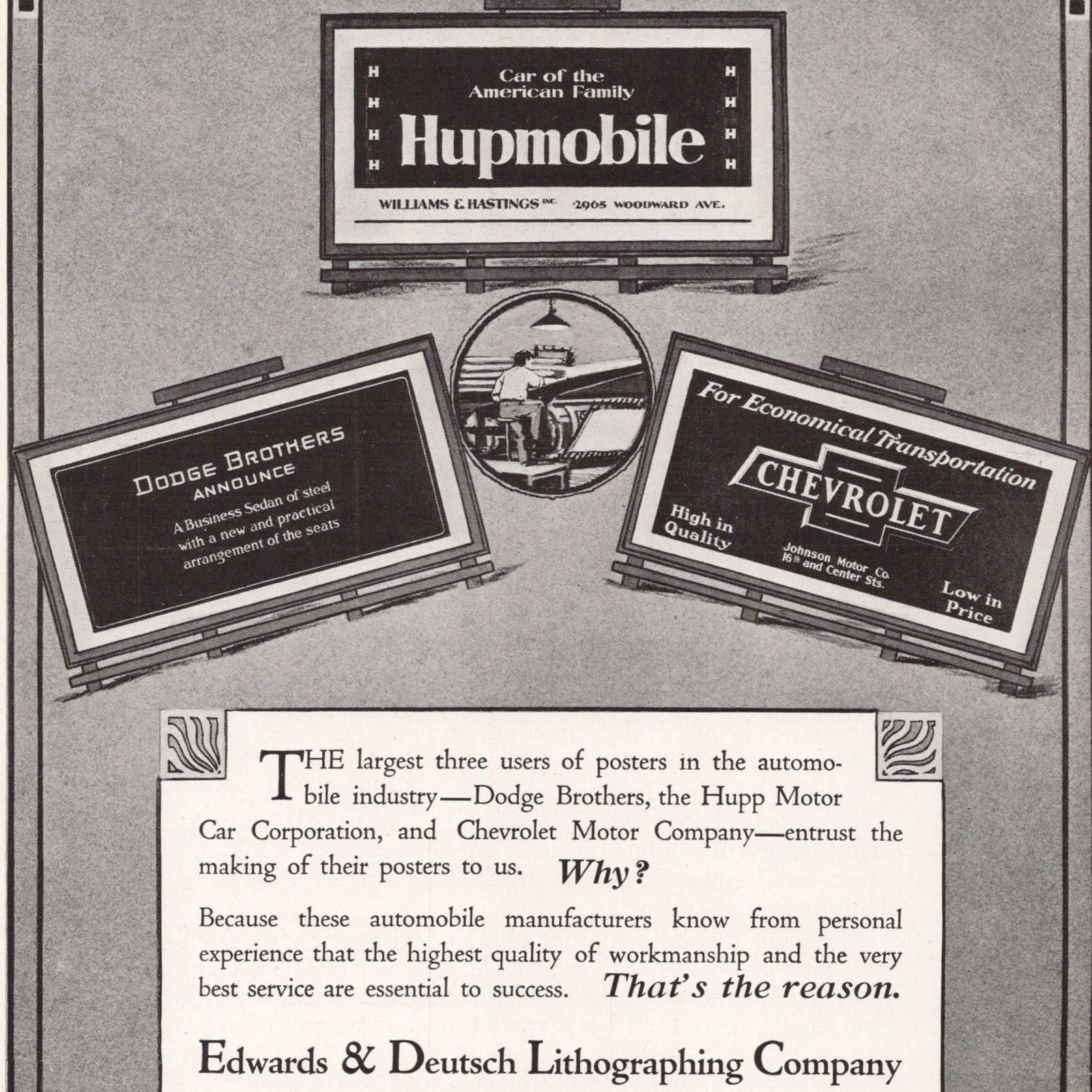 Edwards Deutsch Lithographing Co Automotive Industry Advertising 1922 Print Ad