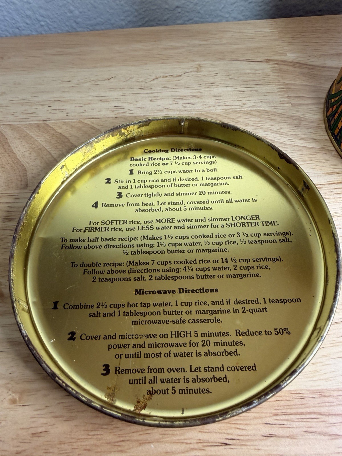 Vintage 1985 Uncle Ben’s Converted Rice 64 Oz Advertising Tin 1947 Style Decor