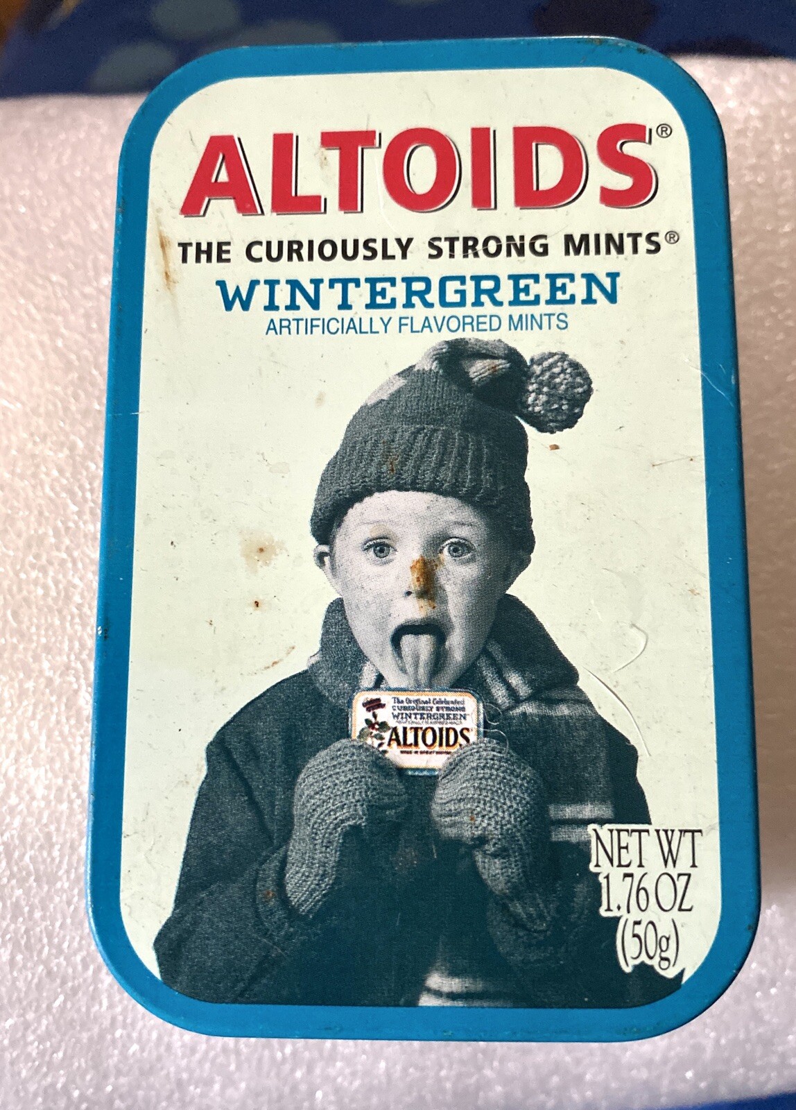 VINTAGE ALTOIDS WINTERGREEN EMPTY TIN “FROZEN TONGUE” COLLECTIBLES 1998