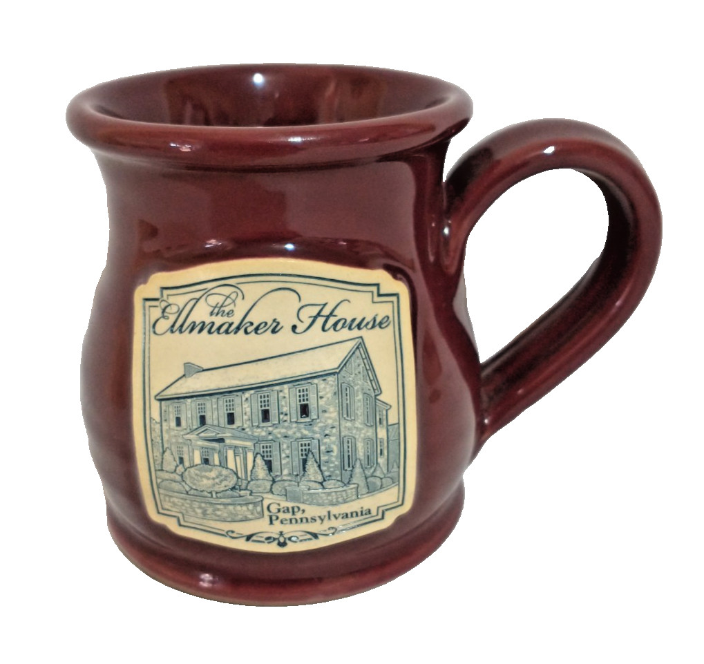 The ELLMAKER HOUSE – Gap Lancaster PENNSYLVANIA / PA. – Deneen Pottery – ART MUG