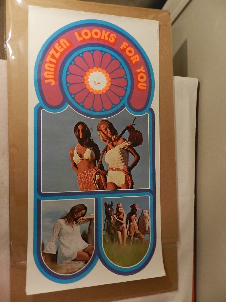 VINTAGE ADVERTISING POSTER- 1970’S JANTZEN SWIMWEAR POSTER- VINTAGE BIKINI-RARE