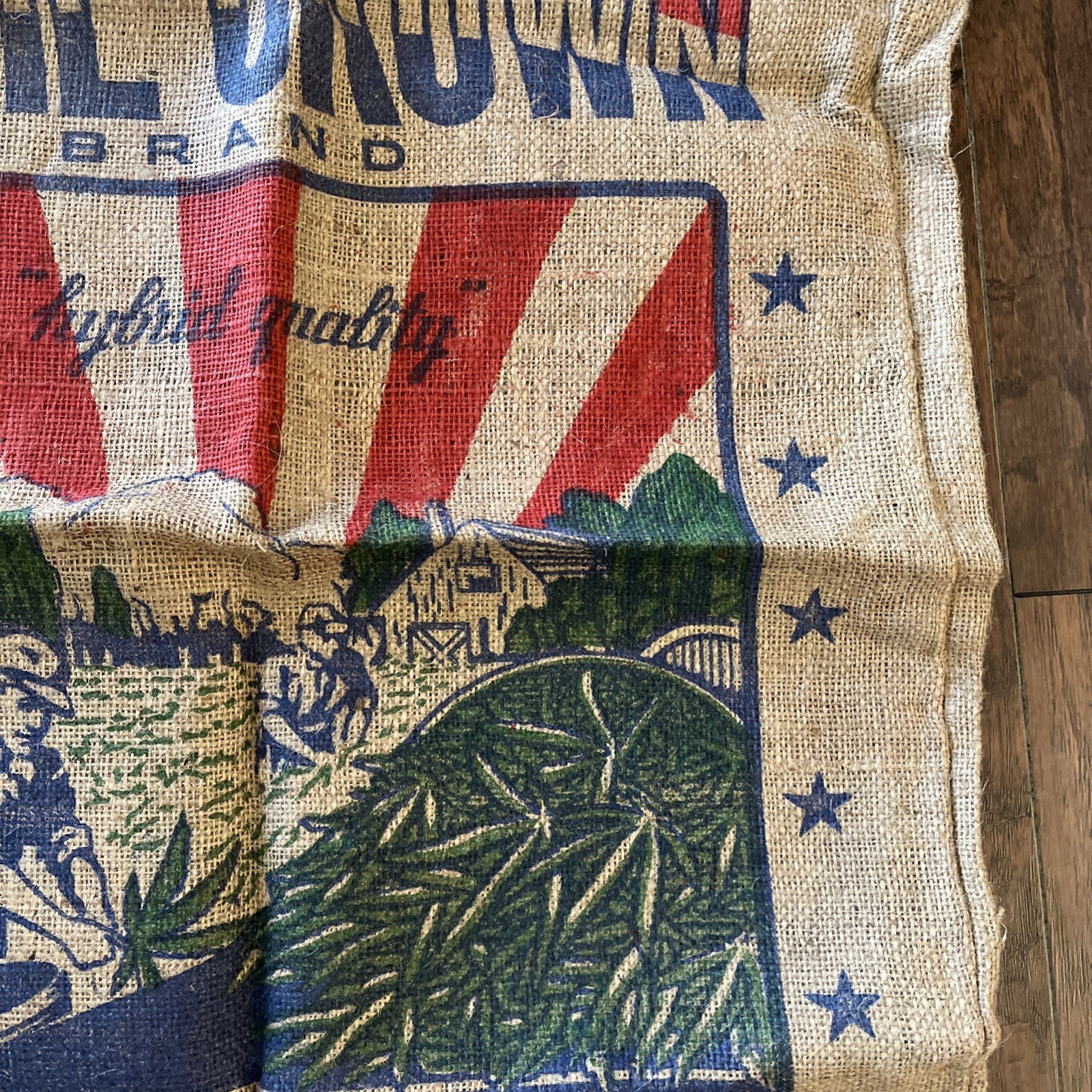 VINTAGE USA Homegrown MARIJUANA Burlap Sack 50 Kilos Weed Bag Humboldt County CA