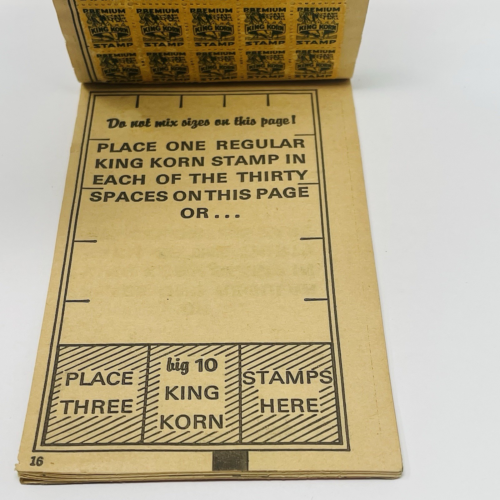 1960’s King Korn Stamp Saver Book Booklet With Stamps