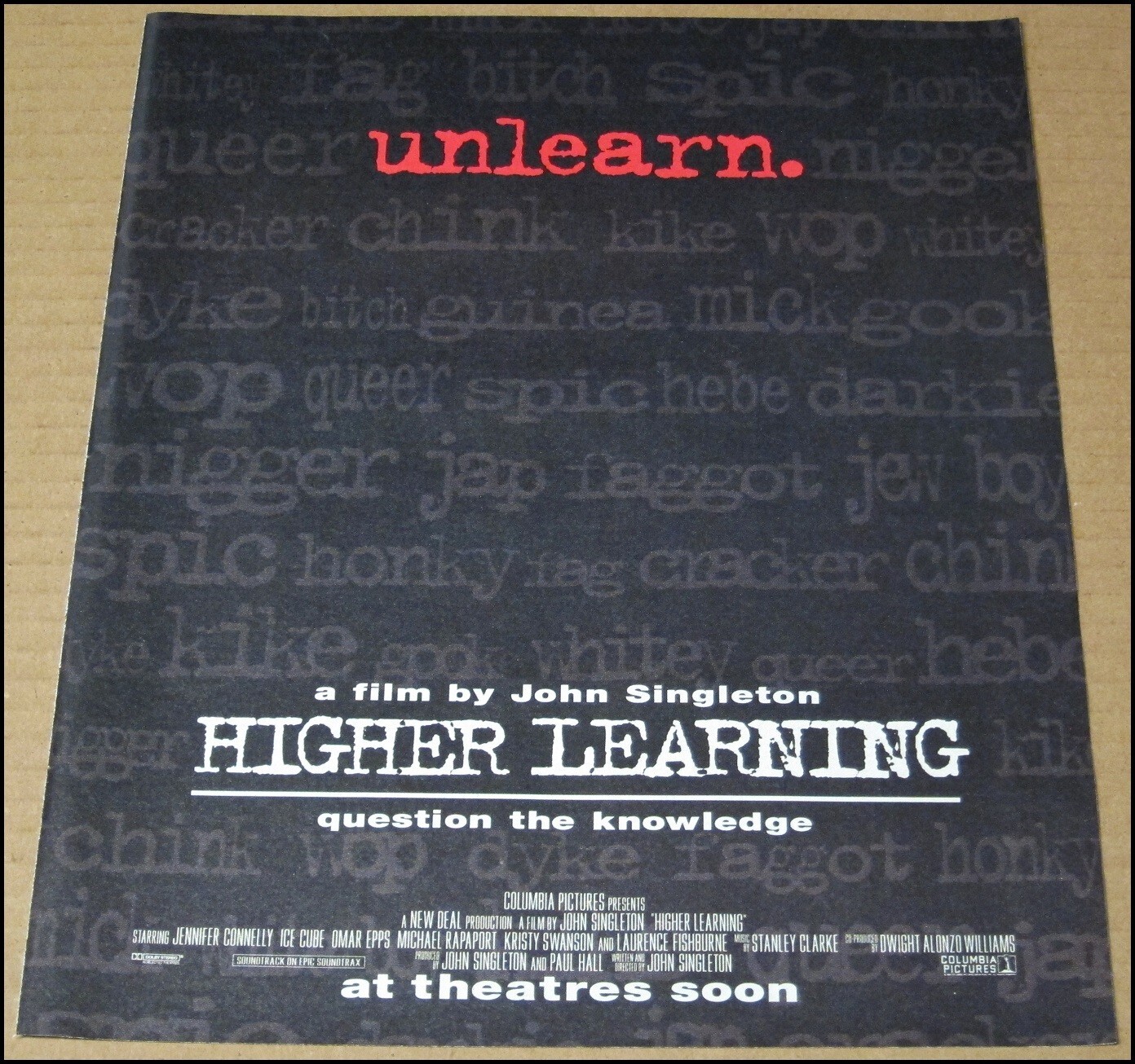 1995 Higher Learning Movie Print Ad Advertisement 10×12 John Singleton Ice Cube
