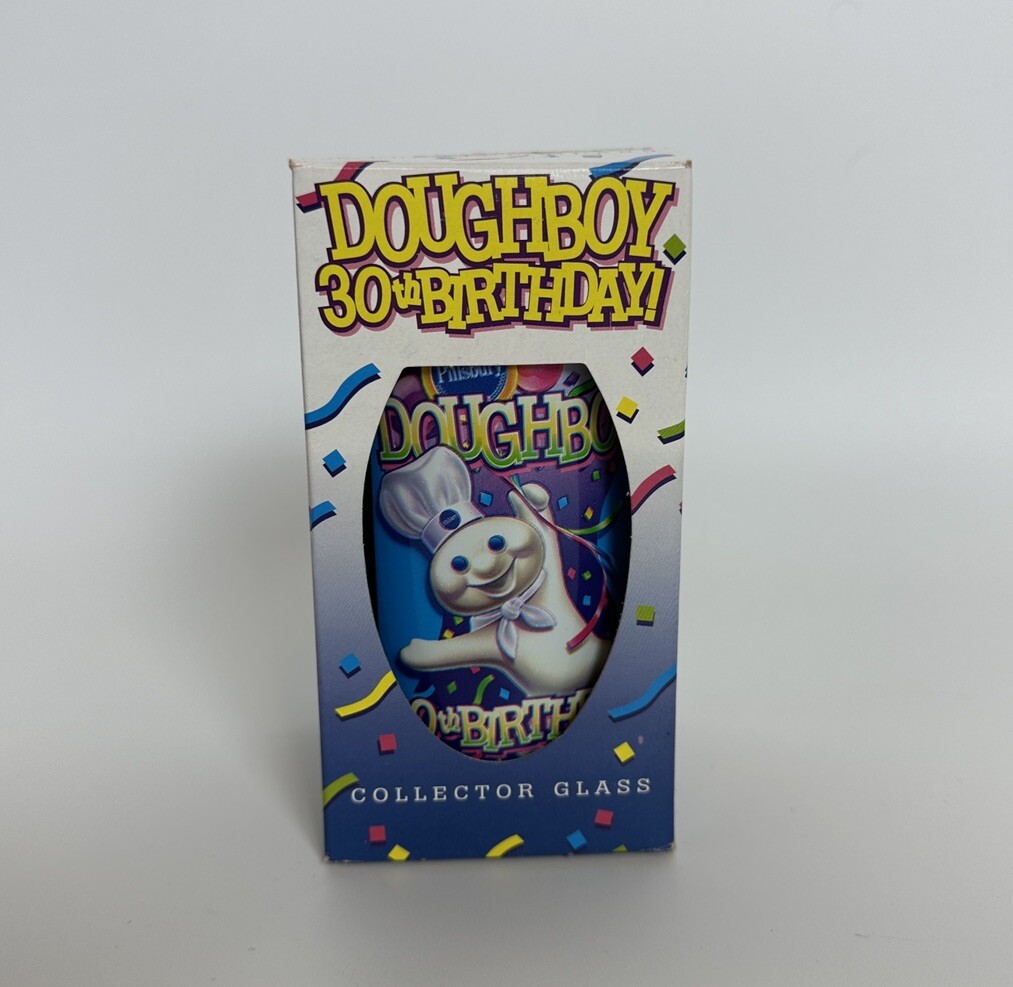 Vintage Pillsbury Doughboy 30th Bday Collectible Glass Plastic Cup *New in Box*
