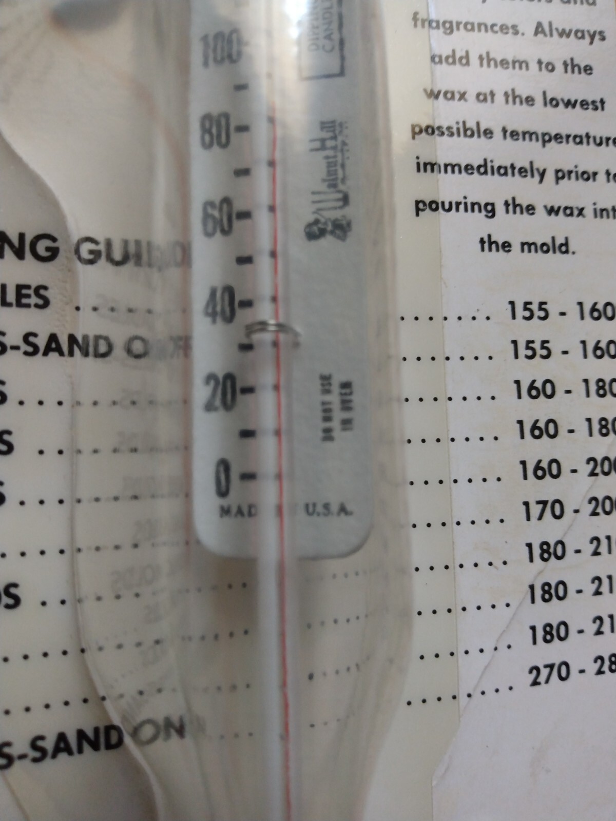 Vintage Thermometer Candle Making with Explosion Resistant Top