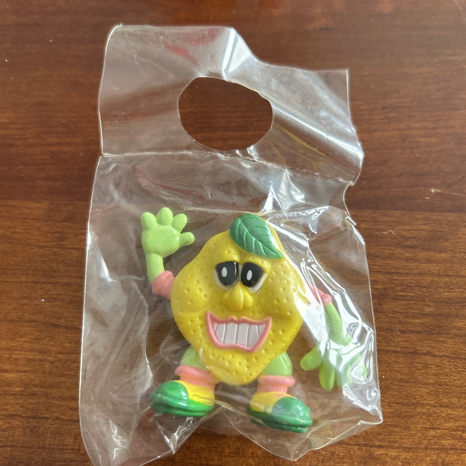 Vintage 1988 Real Lemon PVC Figure Mascot Advertising Toy NEW IN BAG