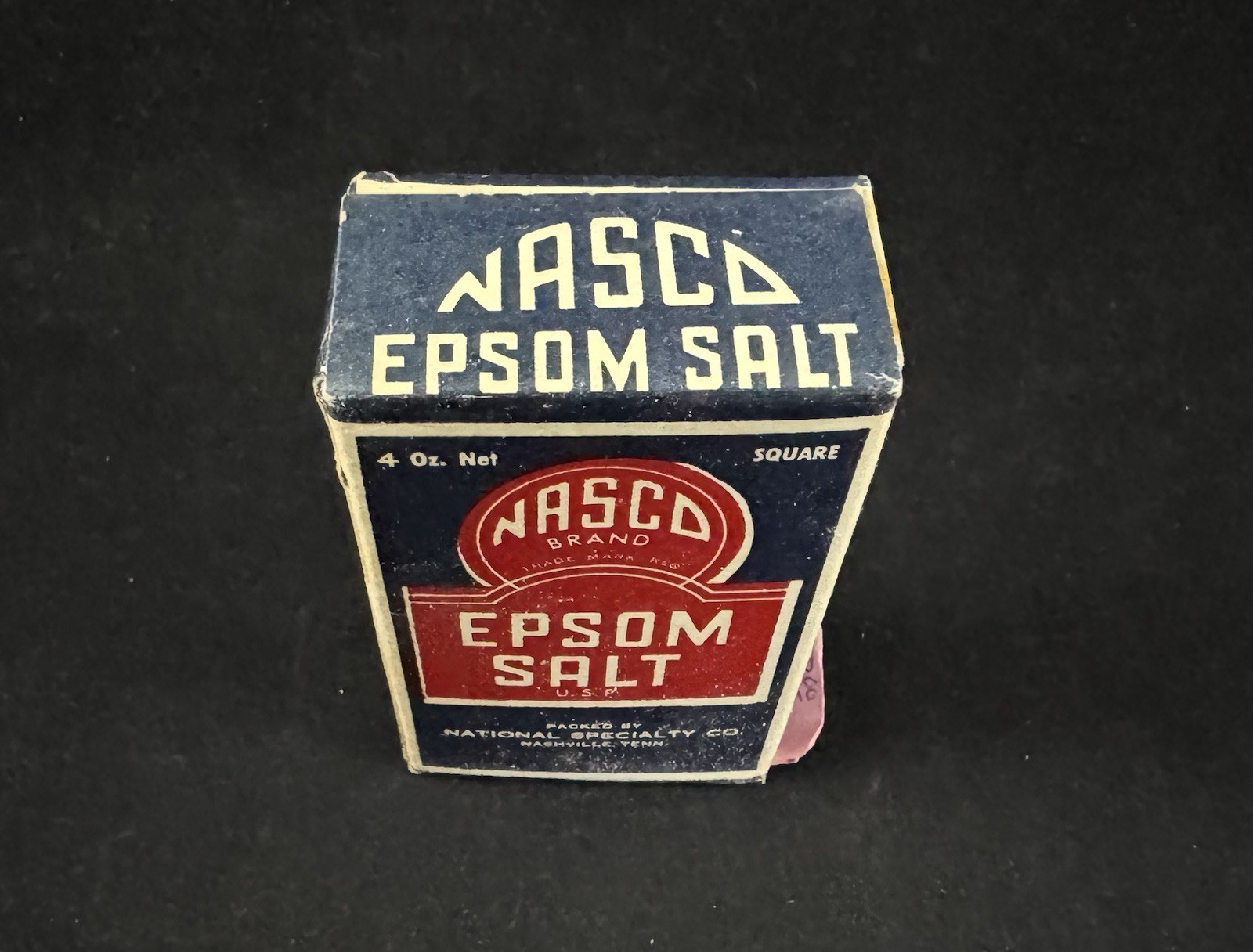 Vintage Nasco 4oz Specialty Co. Epson Salt w/ Original Box – Made in USA