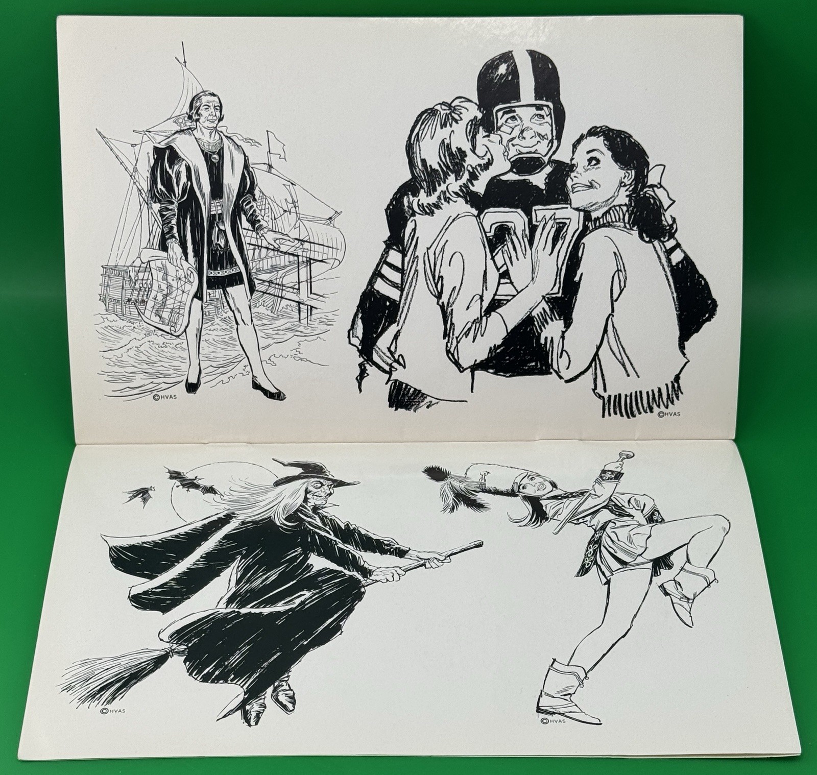 Harry Volk Clip Book of Line Art AUTUMN #510 1969