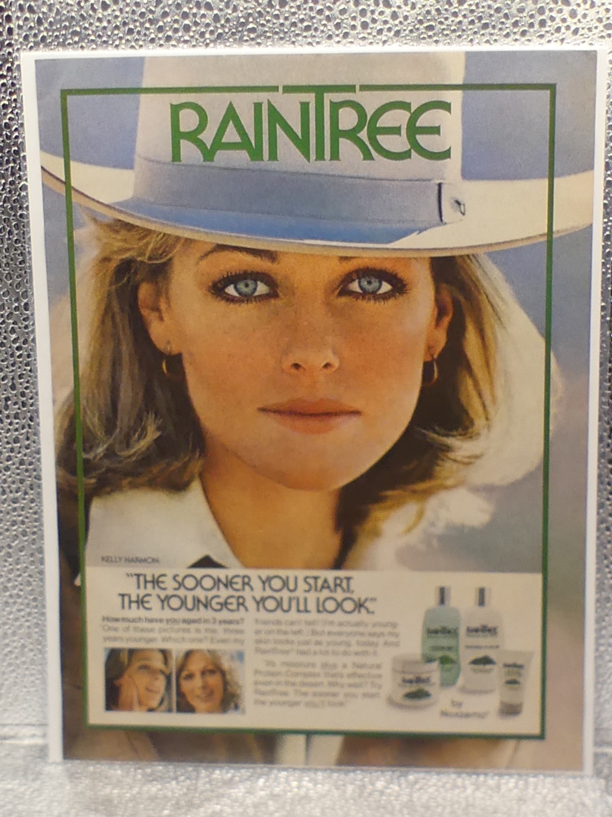 VTG RainTree Lotion By Noxzema Kelly Harmon 1978 Print Advertising Full Page Ad