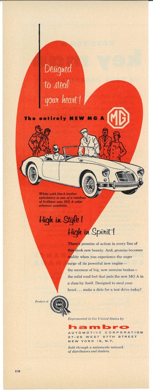1970 MG CAR COMPANY HAMBRO Automotive Sports Vintage Magazine Print Advertising