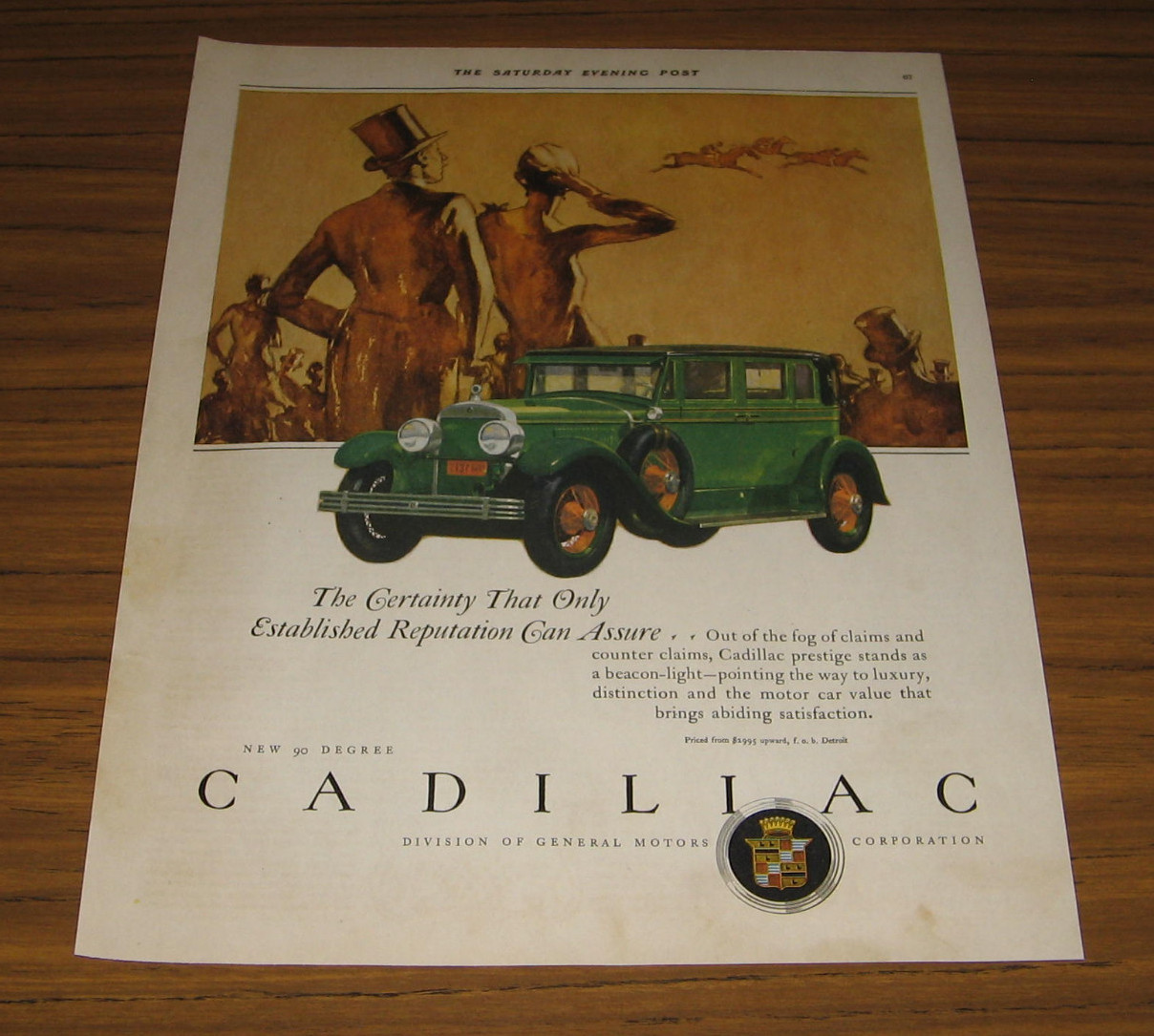 1927 Vintage Ad The New 90 Degree Cadillac General Motors Corp