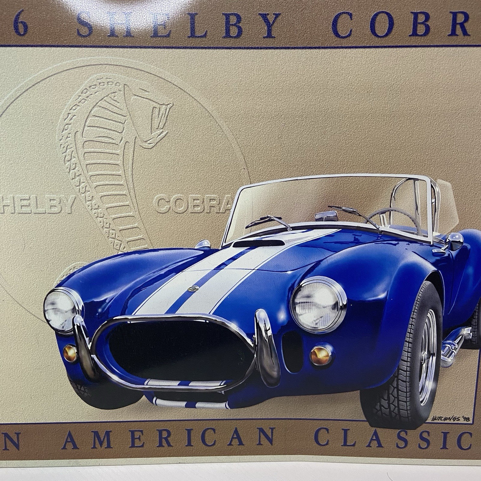 Desperate Enterprises 1998 Shelby Cobra Metal Plate Sign