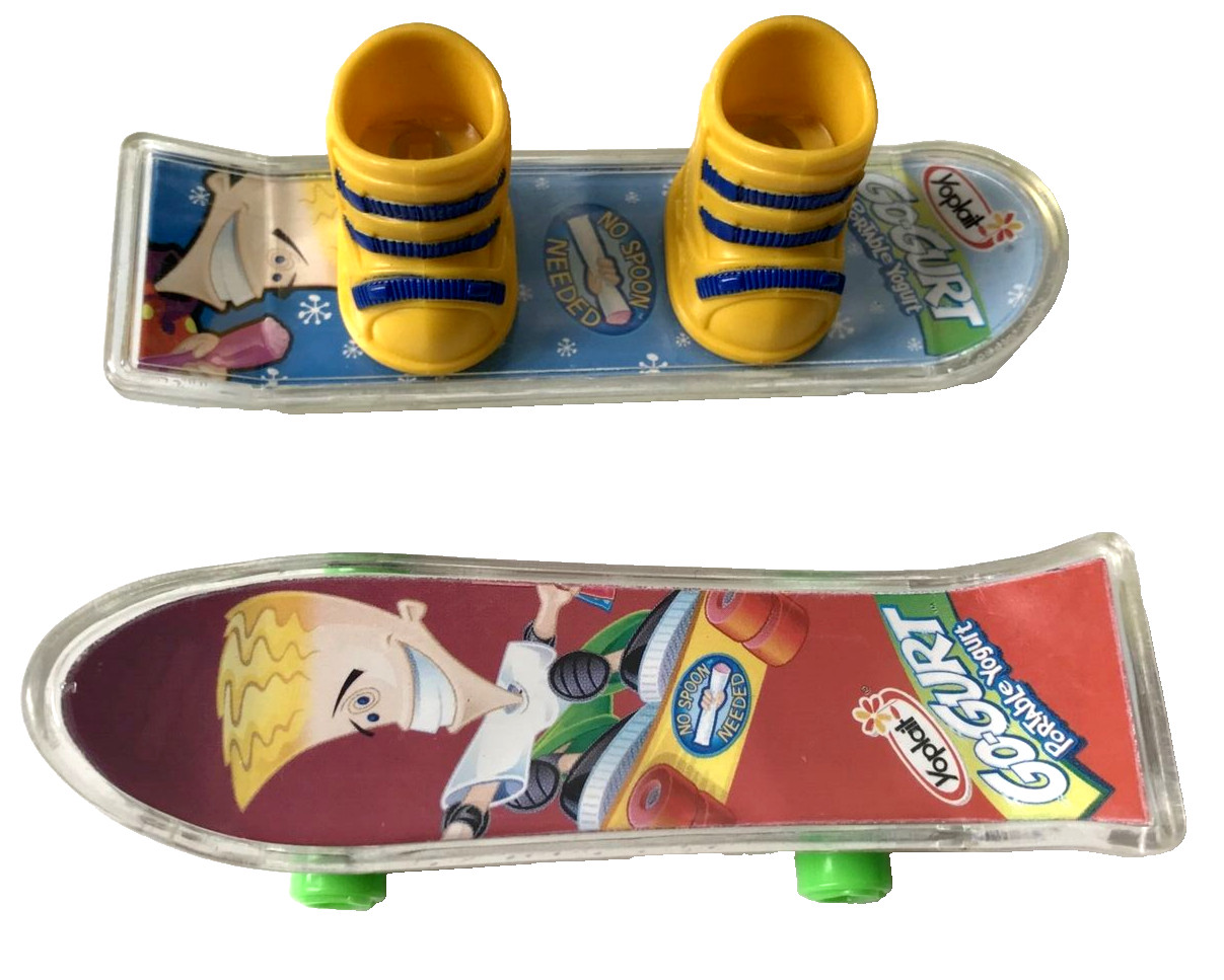 RARE 1990 Go-Gurt Finger Skateboard & Snowboard Fingerboard Advertising Yoplait