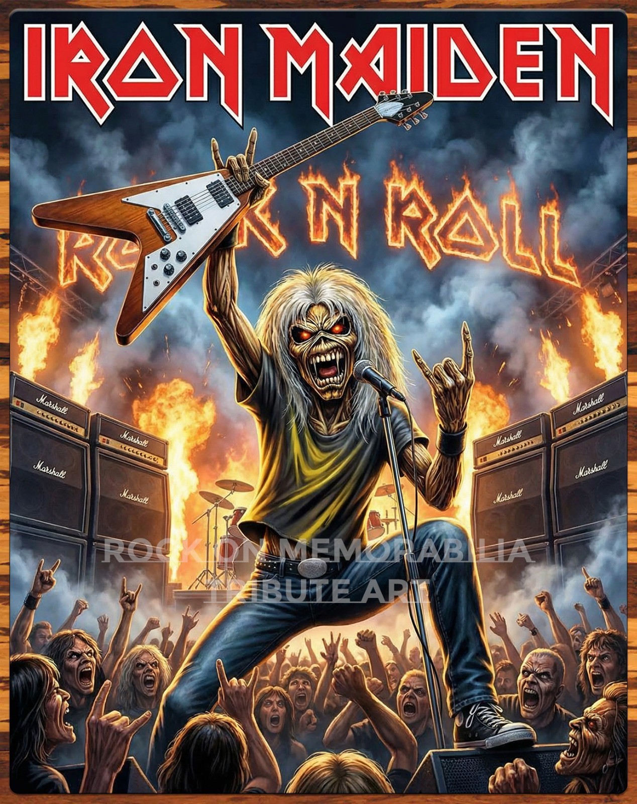Iron Maiden – Eddie – Tribute Art – Premium Aluminum Metal Sign – 11 x 14