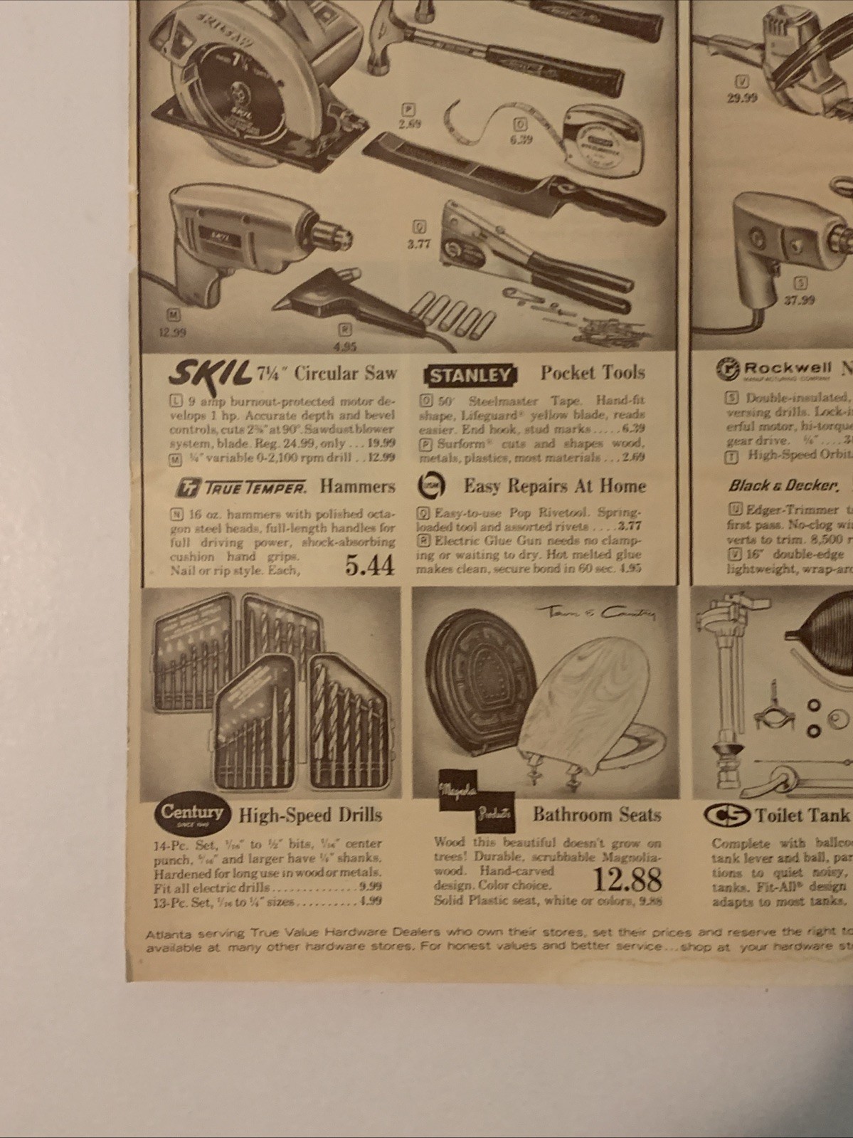 1972 True Value Hardware Stores PRINT AD Spring – Tools Lawn & Garden VTG 1970s