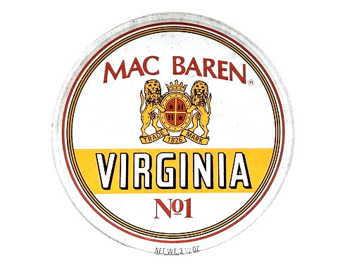 Vintage Mac Baren Virginia No. 1, 3 1/3 oz Empty Tin