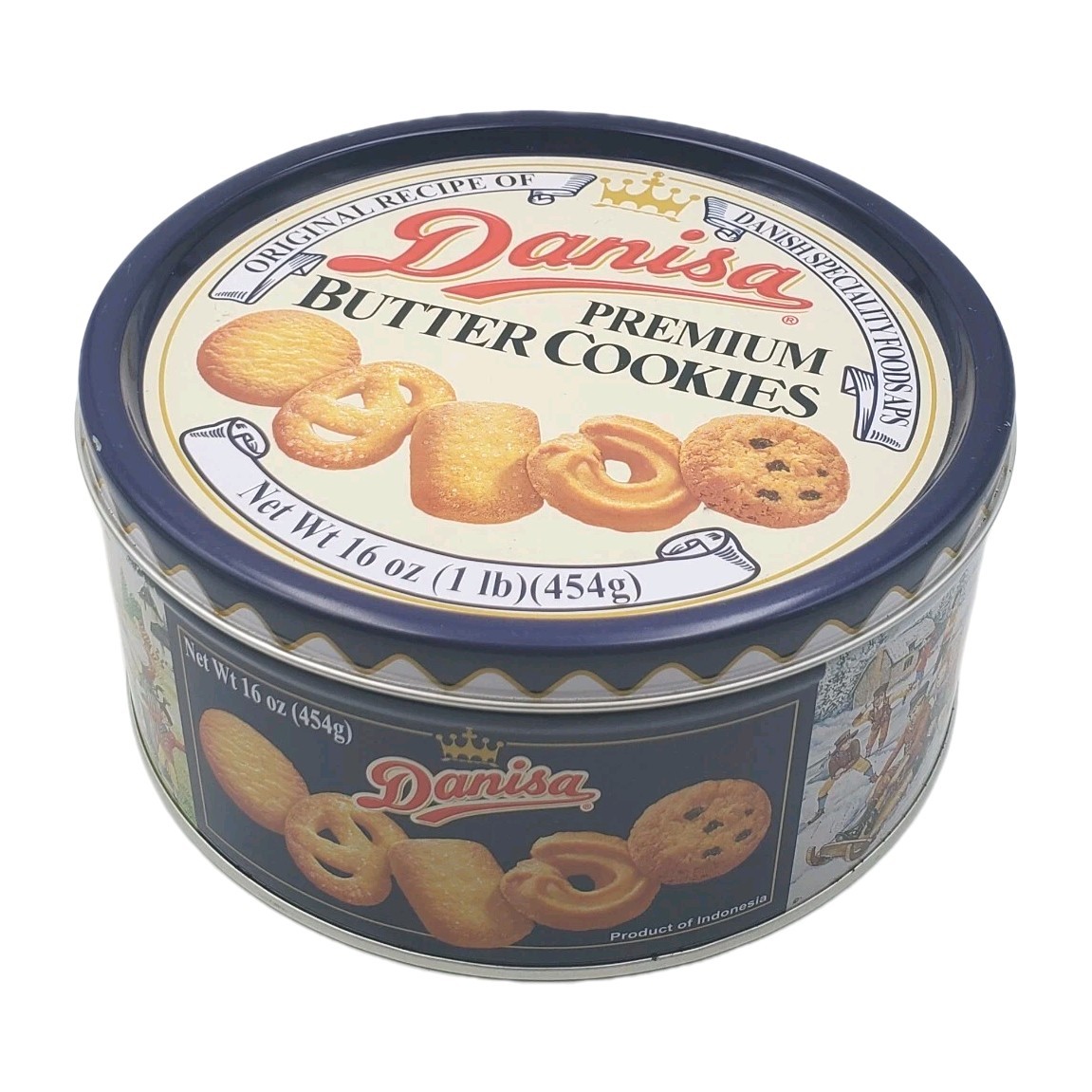 Danisa Premium Butter Cookies Empty Danish Winter Christmas Tin