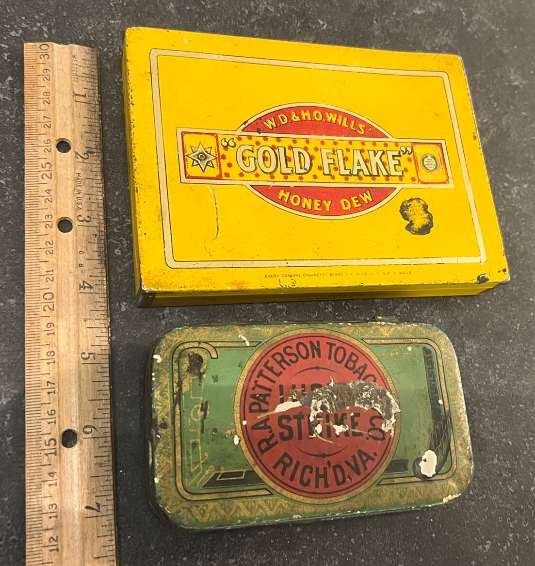 Vintage Rare Honey Dew Gold Flake Cigarettebox England RA PATTERSON LUCKY Strike