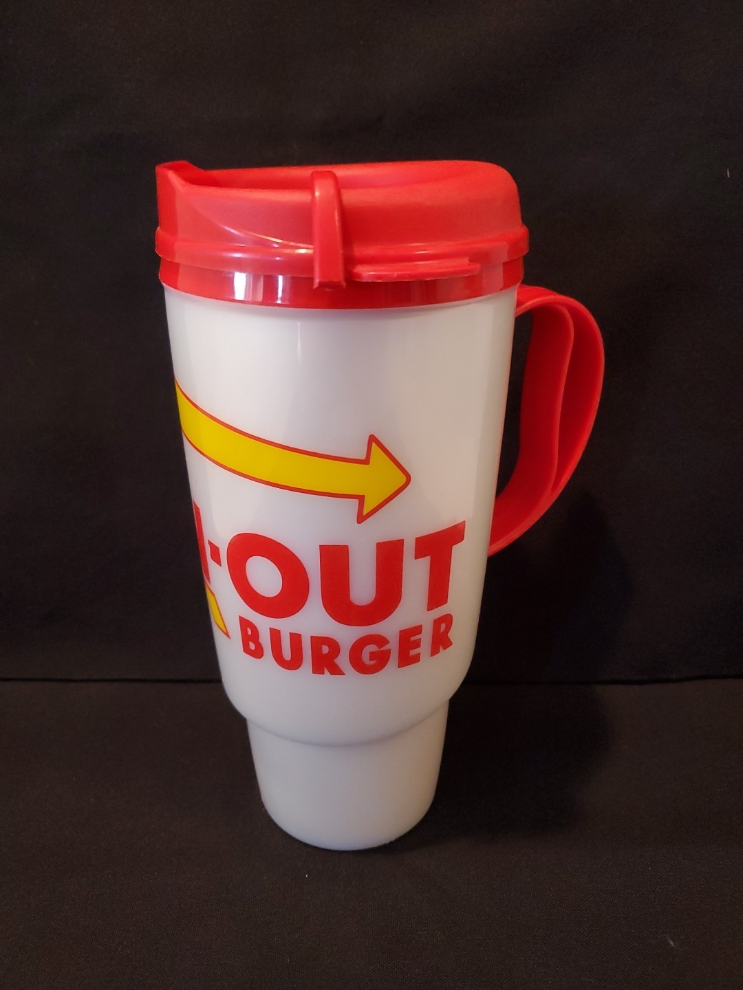 Rare IN-N-OUT BURGER 34 Oz Deluxe Thermo Serv Travel Mug USA