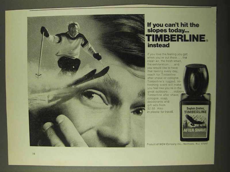 1971 English Leather Timberline After Shave Ad – Slopes