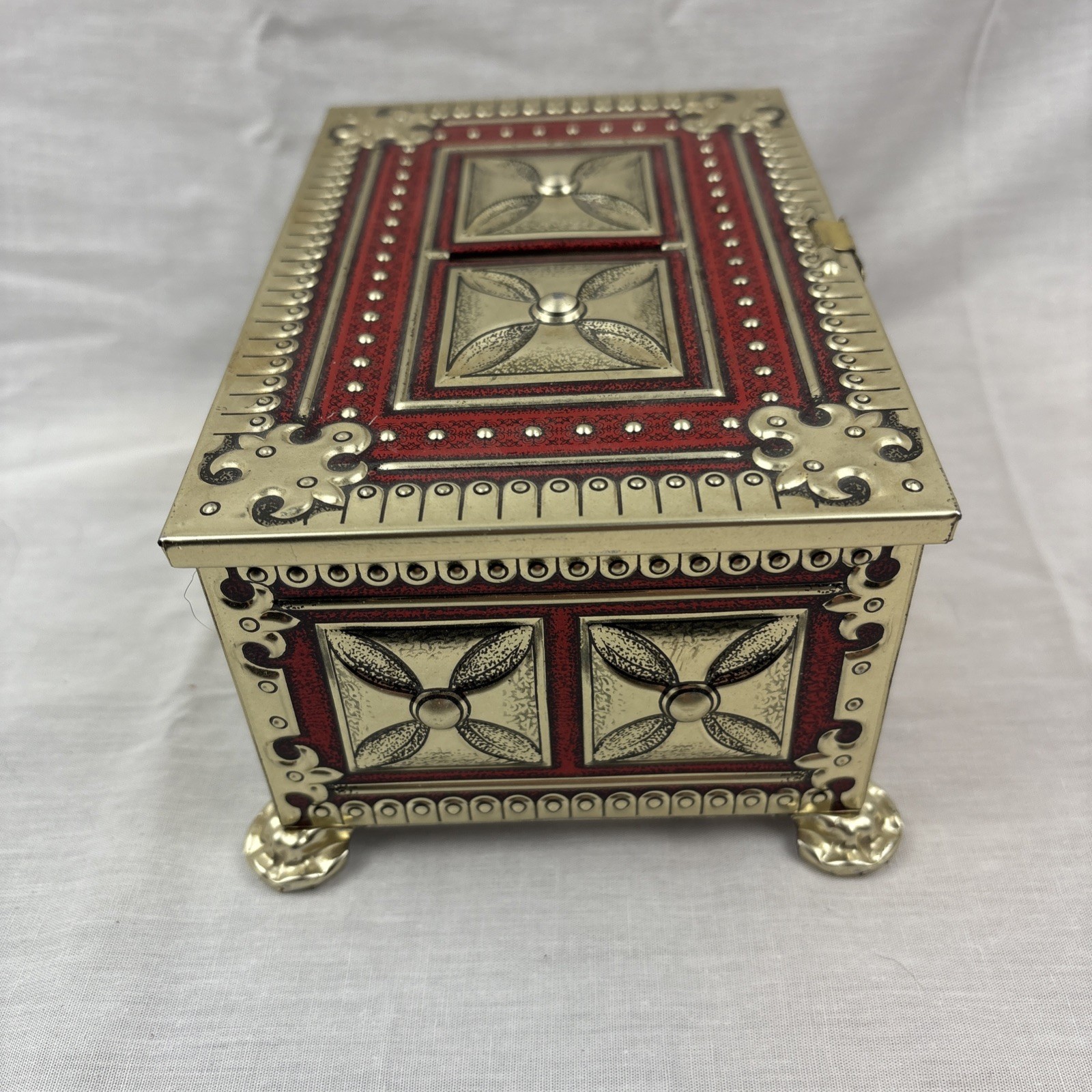 Vintage Candy Tin Blue Bird Confectionery RED Gold Harry Vincent Limited England