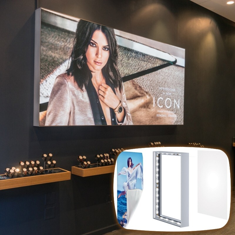 3ft x 4ft Led Light Box Custom Frameless Advertising Fabric Lightbox for Shop