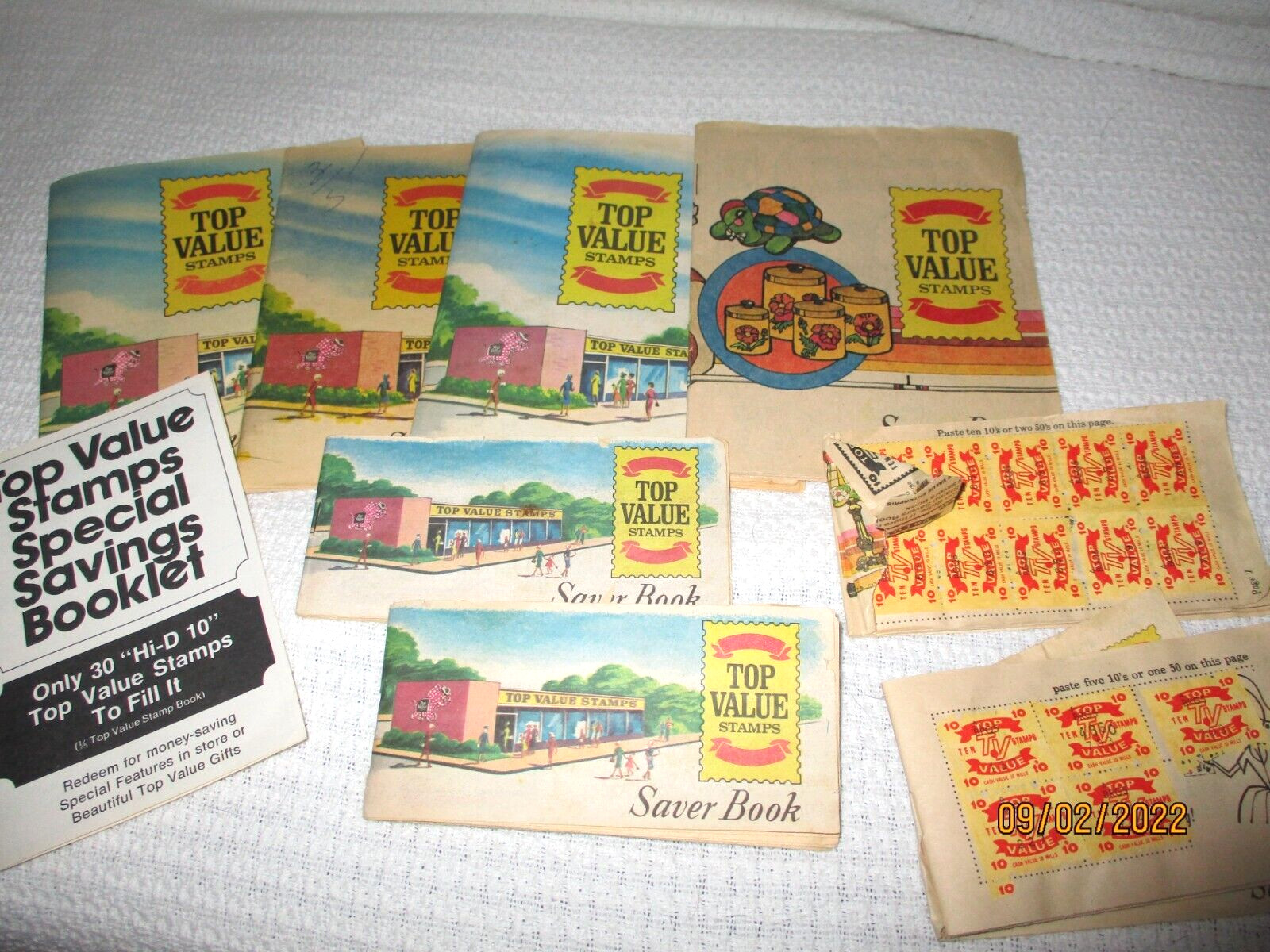 Lot of Vintage 50s 60s S&H Green / Top Value Savings Stamps Saver Books