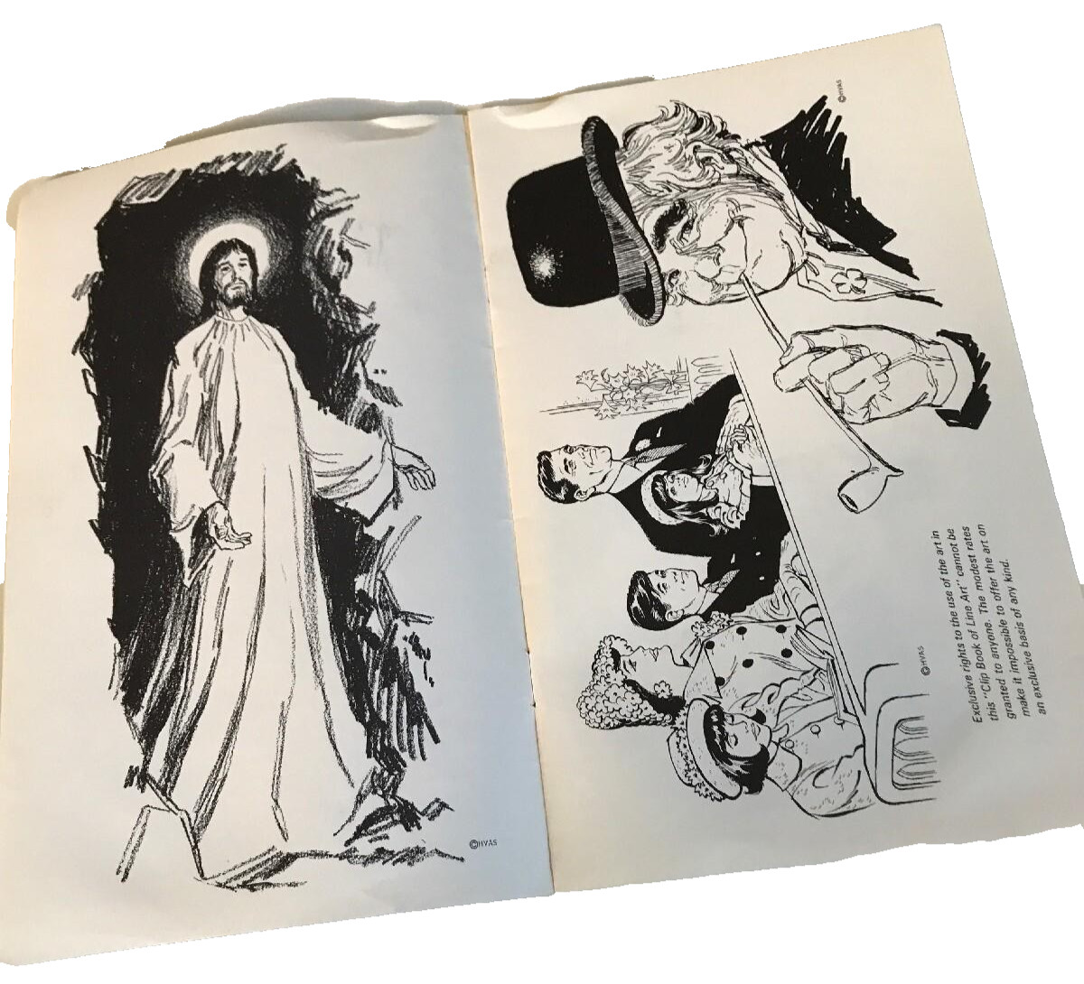 1967 Holidays Clip Book Line Art Harry Volk Jr. Art Studio VINTAGE No. 164 JK1