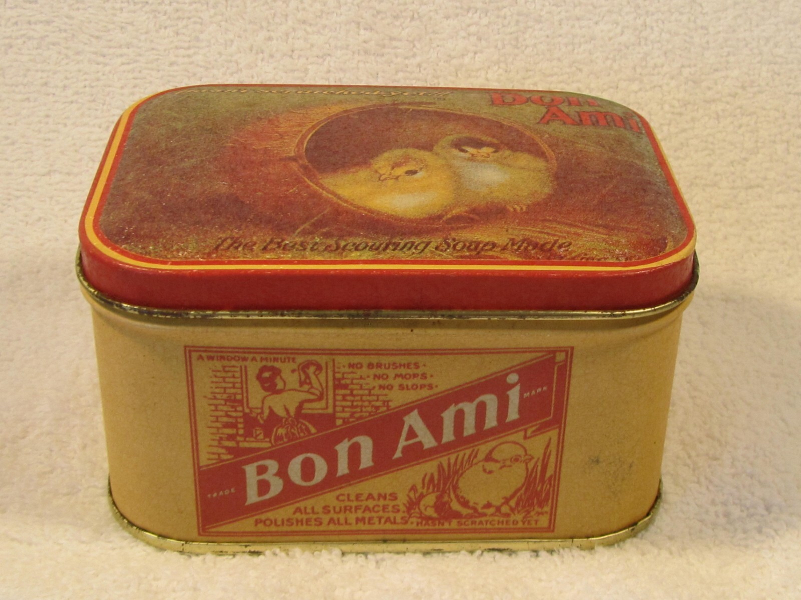 BON AMI CLEANER DECORATIVE TIN FROM 1983 FROM THE TIN BOX COMPANY OF AMERICA