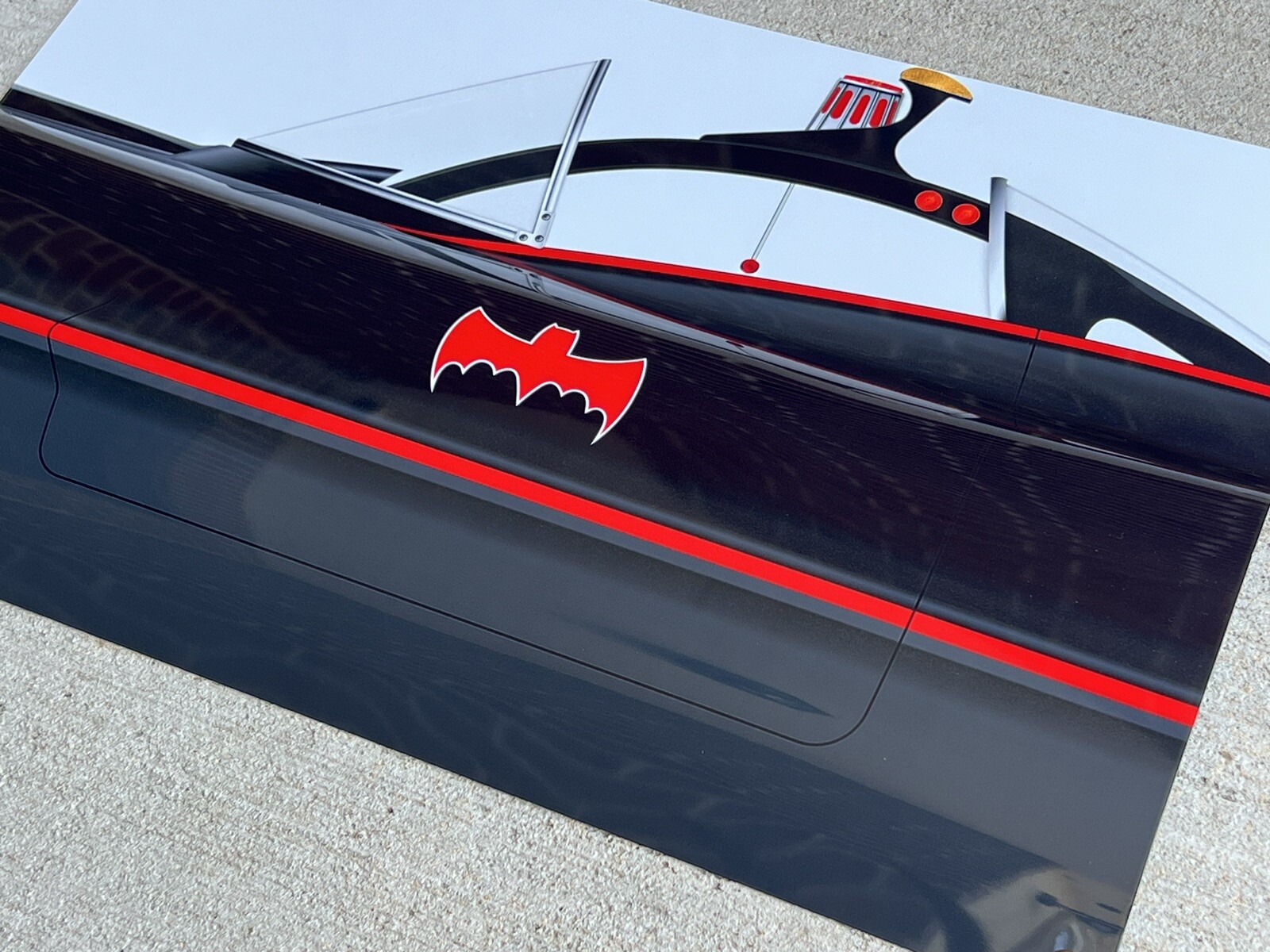 WOW! Curved 1966 Batmobile Side View Door 3D Sign
