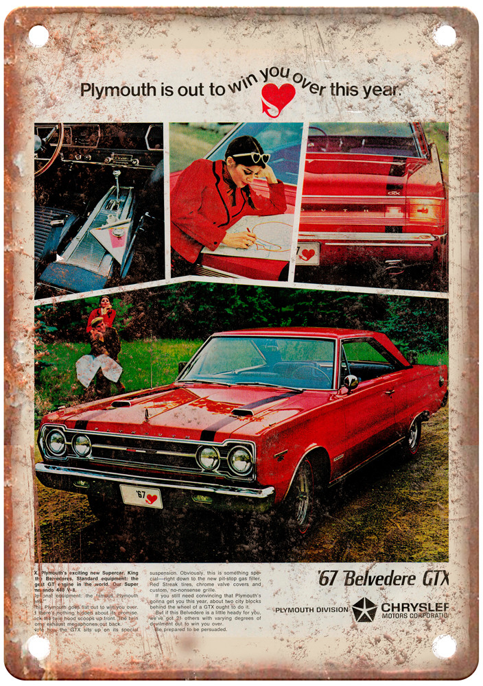19661967 Vintage Chrysler Auto Ad Retro Look Reproduction Metal Sign A13801