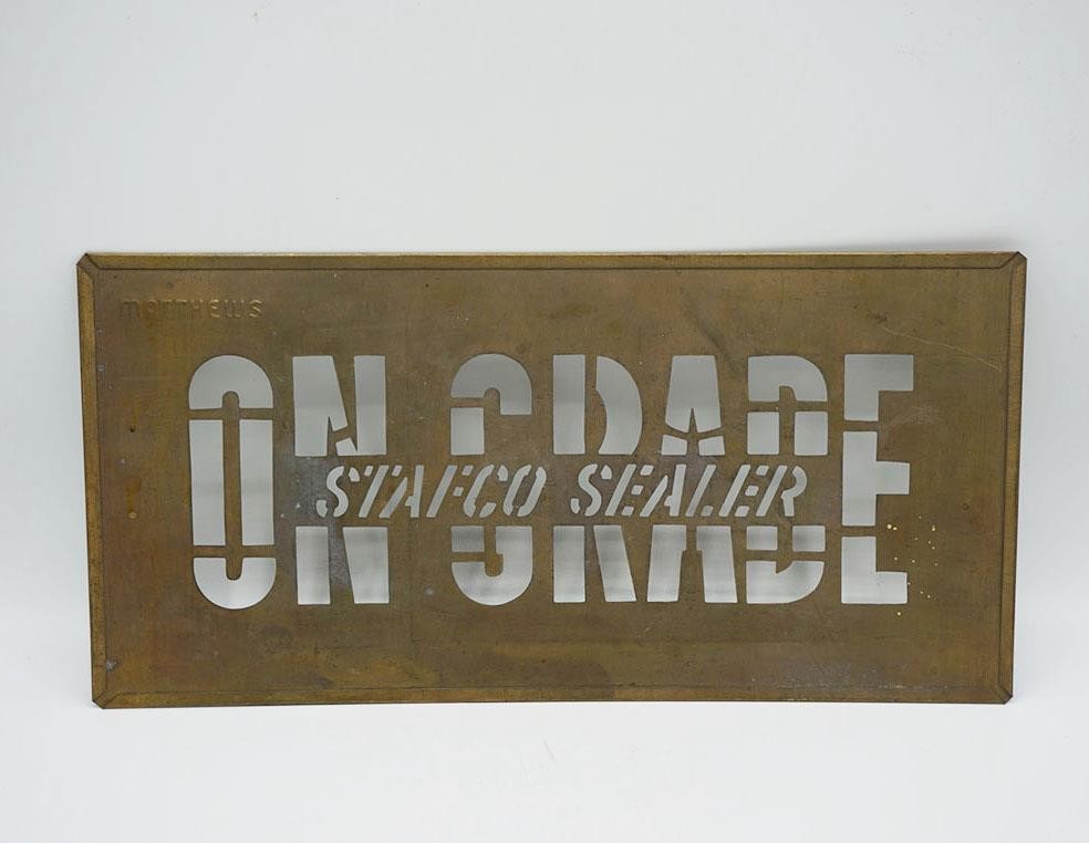 Brass Stencil Stafco Sealer On Grade Matthews Bronze International