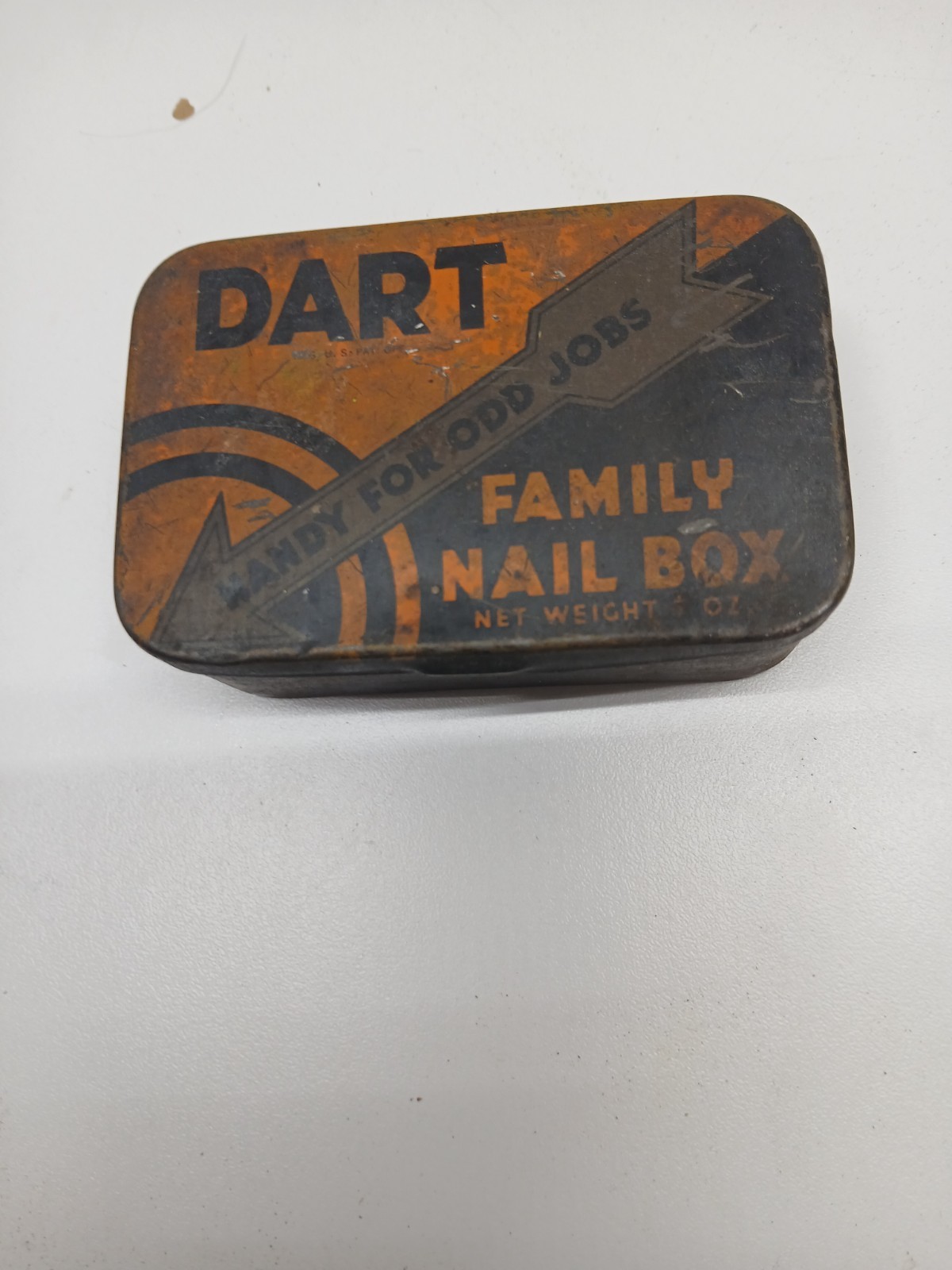 Vintage Kress Stores Dart Family Nail Box “Handy For Odd Jobs” Tin