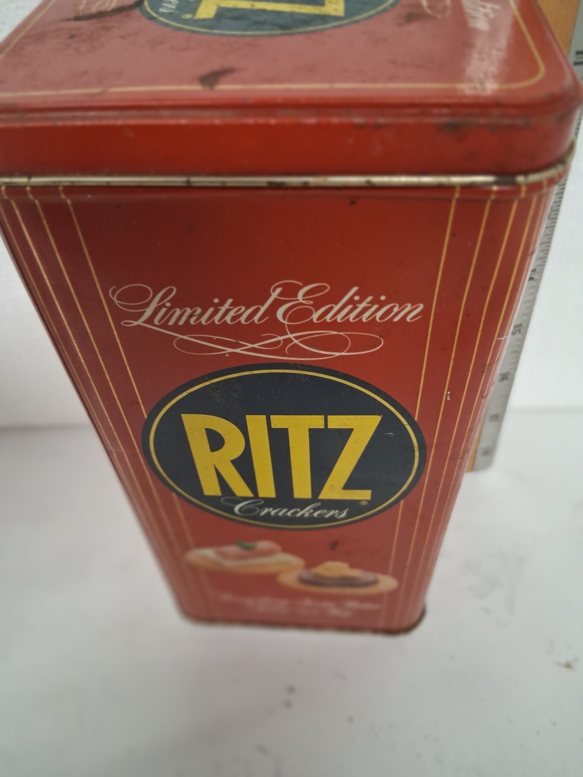 tWO VINTAGE RITZ CRACKERS LIMITED EDITION COLLECTIBLE TIN 1986 AND 1987