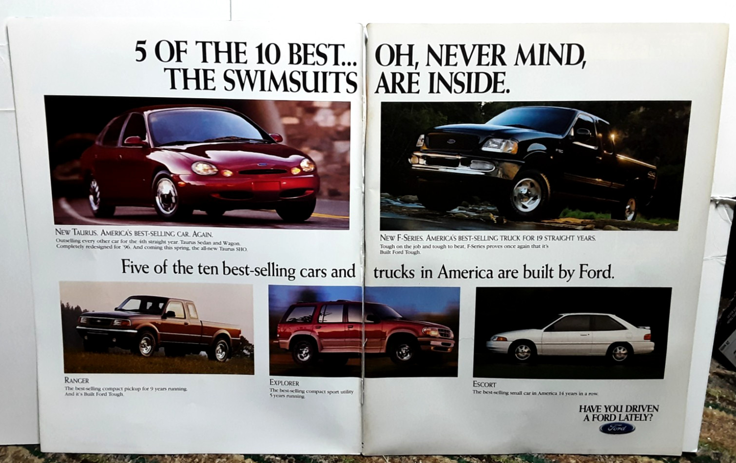 1996 Ford Ad 5 of 10 Best Selling Cars Trucks Taurus F150 Ranger Ad