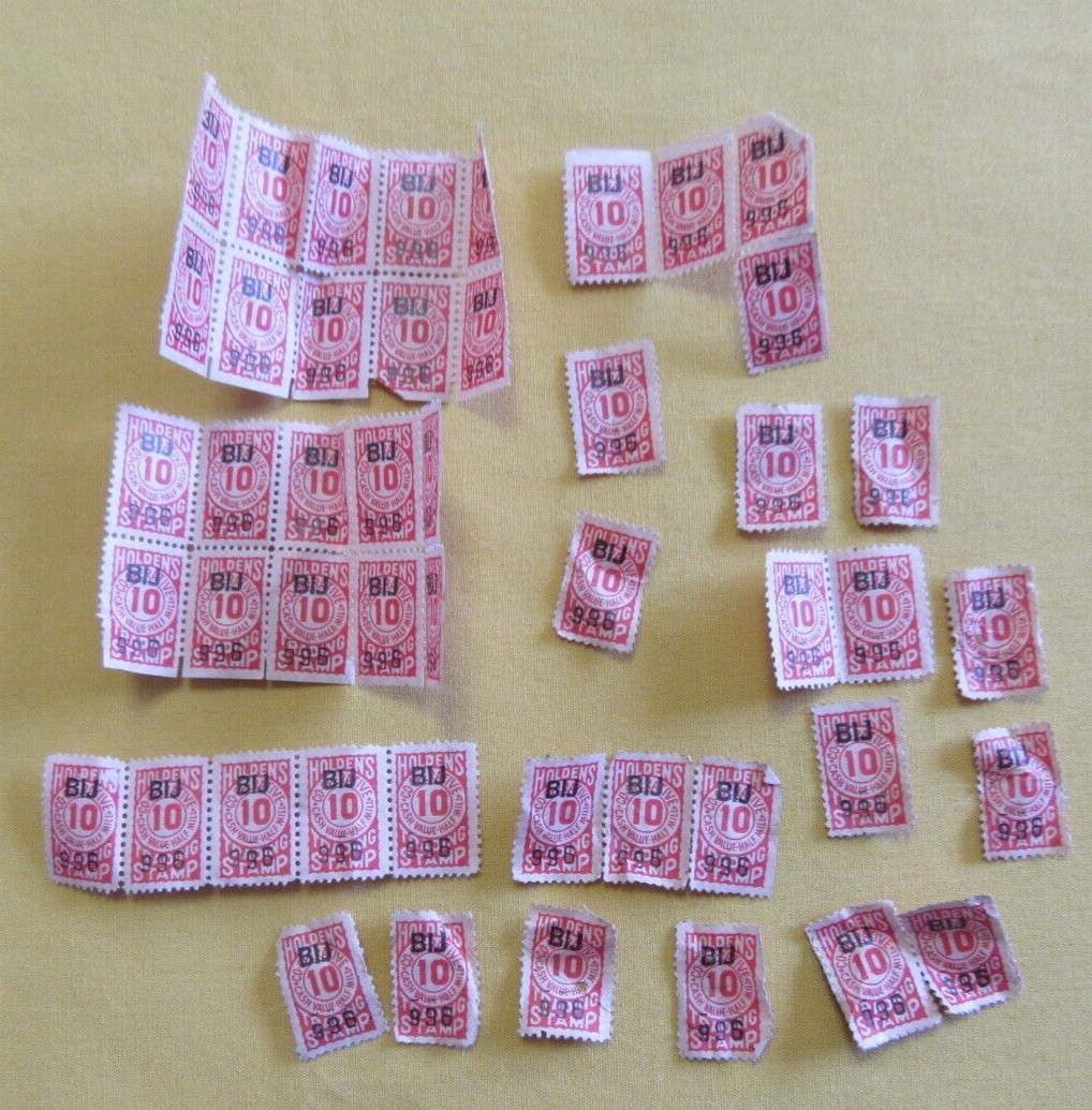 50 vintage Holden Trading Stamp Gift Trade – Thrift – Profit Cinderella Stamps