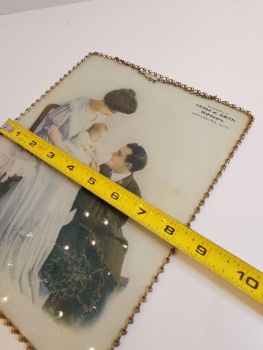 Vintage Chain Frame Advertising Litho FRANK H. SMITH HARDWARE Middleton CONN.