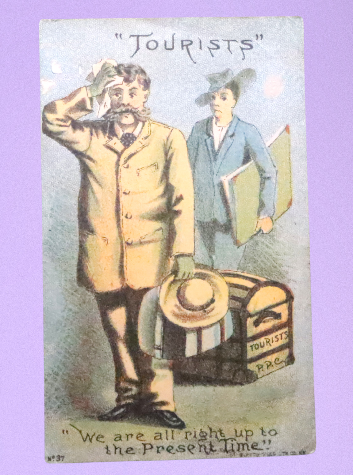 Antique Tourist Trade Card Mestayer’s A.P.P.C. Old Funny Travel Advertising