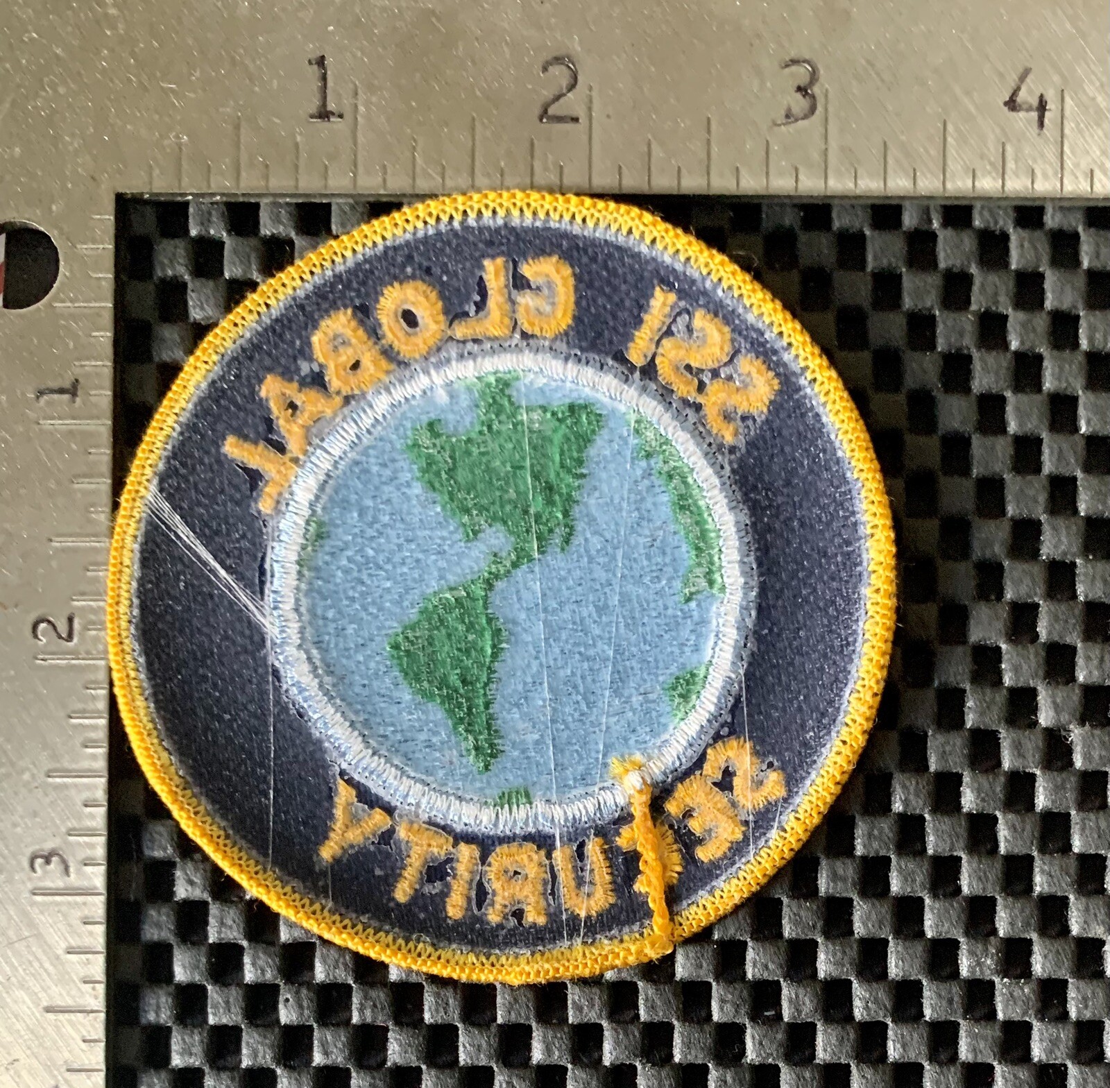SSI GLOBAL SECURITY EMBROIDERED SEW ON PATCH SECURITY SERVICES 3 1/4″ NOS